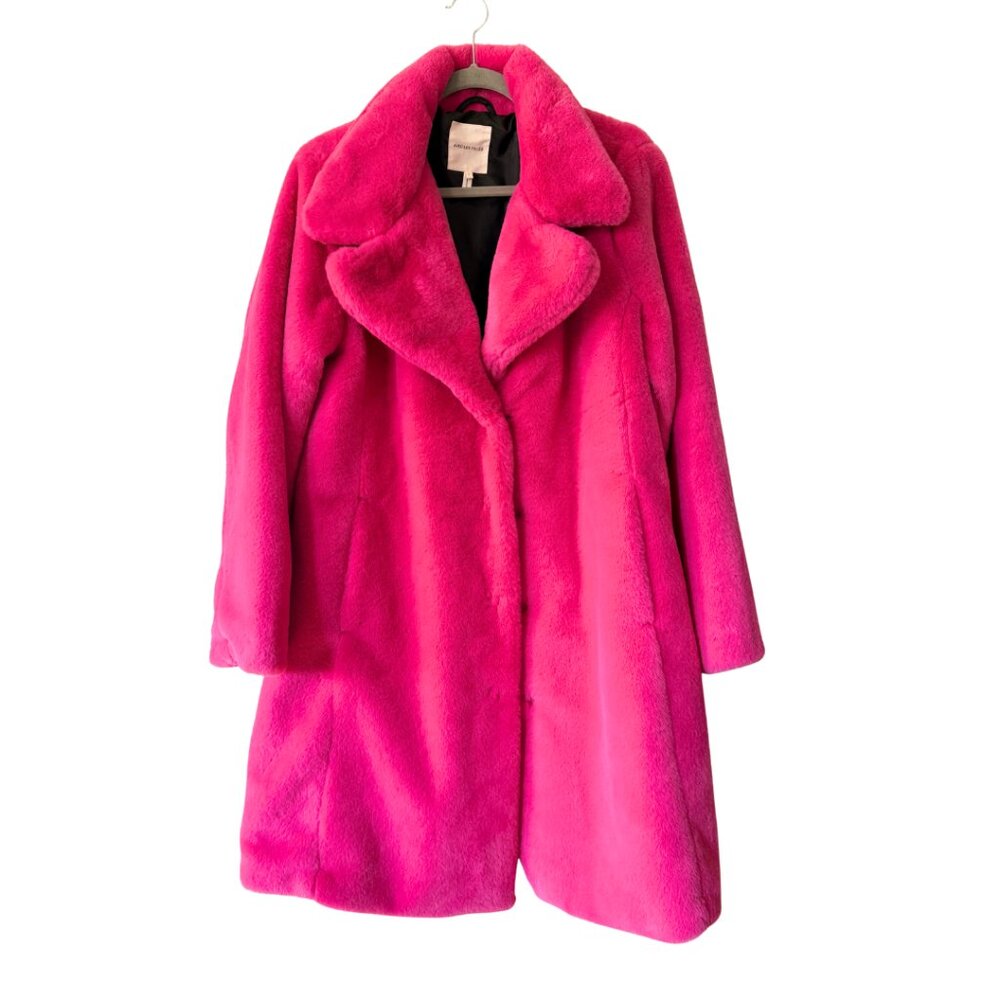 Avec Les Filles Pink Faux-Fur Coat - Picture 3 of 8